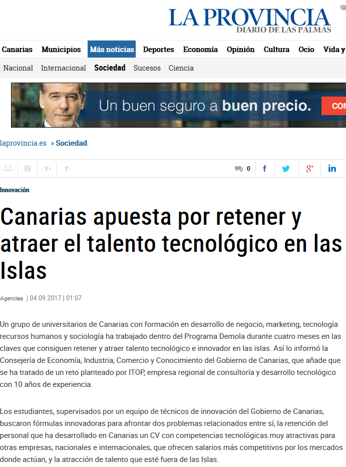 Itop y Demola Canarias en La Provincia Itop y Demola Canarias en La Provincia