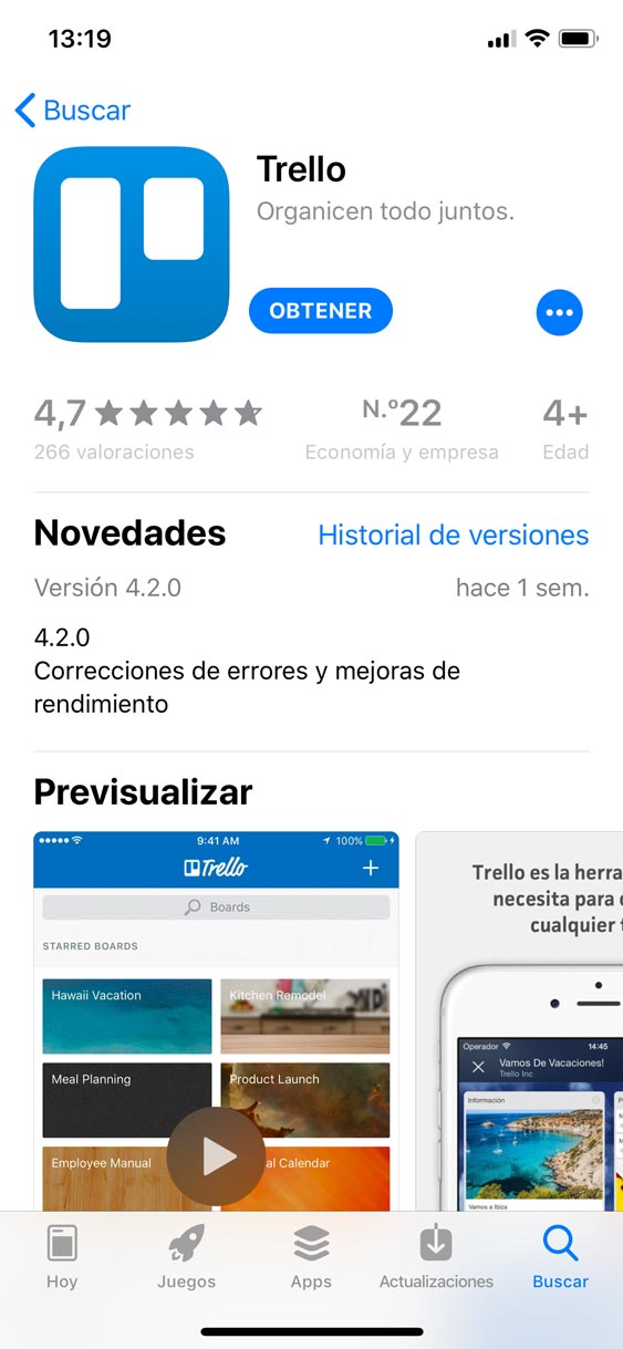 App de Trello App de Trello